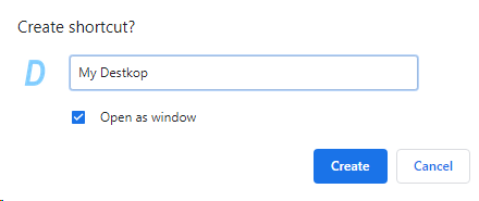 creating shortcut
